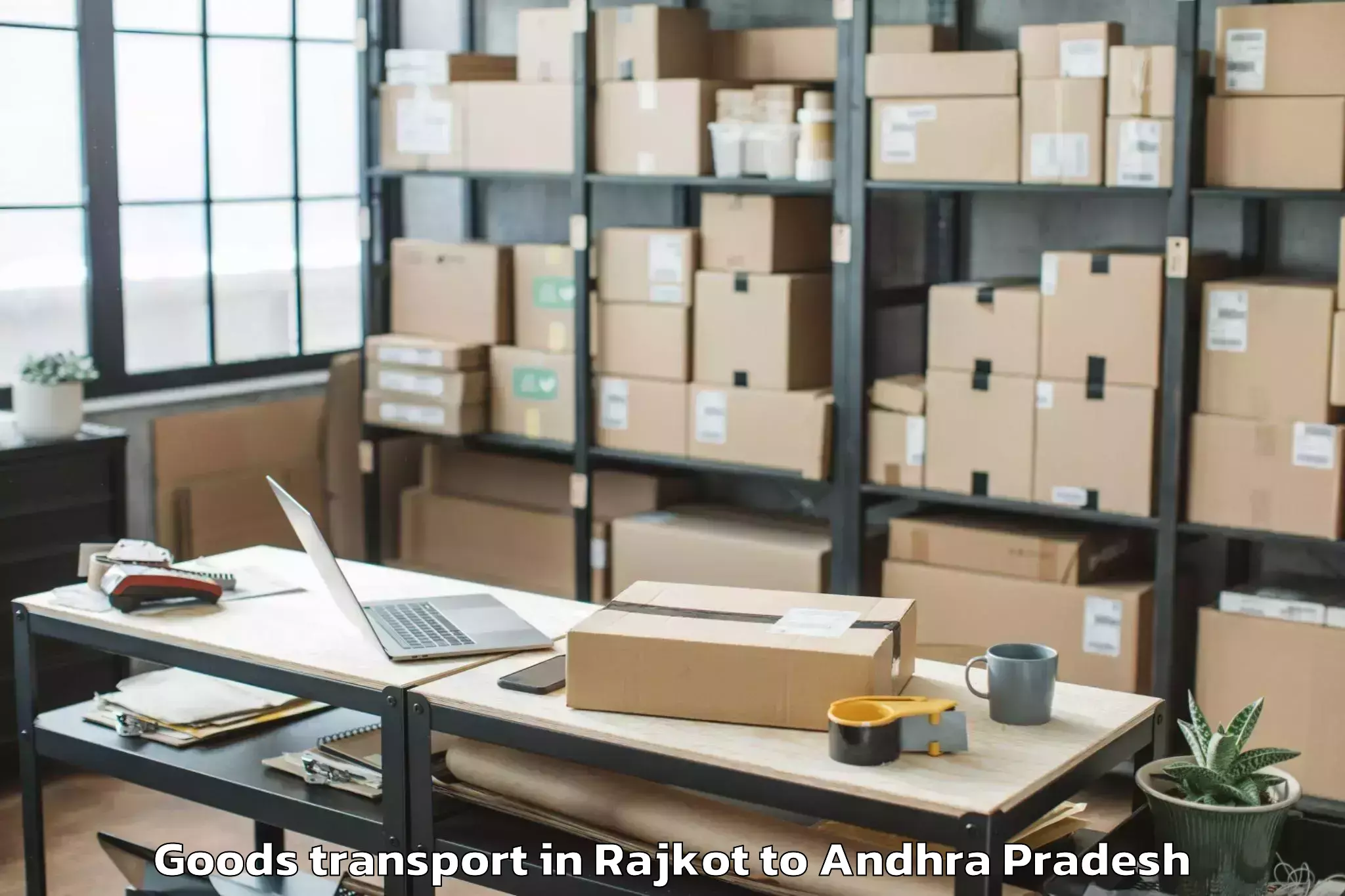 Quality Rajkot to Bellamkonda Goods Transport